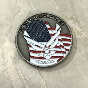 Official USAF LANGLEY AFB VIRGINIA Coin-Air Combat Command - Picture 1 of 2