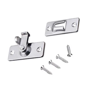 New 90 Degree Stainless Steel Latch Safety Right Angle Sliding Door Lock - Picture 1 of 10