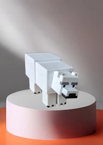 Articulated Minecraft Polar Bear, Flexi Fidget Toy, 3D Printed - Picture 1 of 52