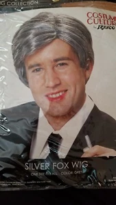 silver Grey fox wig Bill Clinton/Hugh Heffner/old man one size fits all - Picture 1 of 1