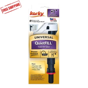 Korky Quiet Toilet Tank Fill Valve Tanks Repair Kit Fill Flush Valve Toilet ✅✅✅ - Picture 1 of 12