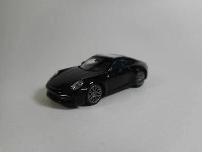 Minichamps 1:87 2019 Porsche 911 Carrera 4S Nero Metallizzato Modello Finitto - Immagine 1 di 4