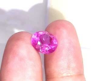 Flawless 5.30Ct Natural Pink Sapphire Certified Round Cut Montana Loose Gemstone - Picture 1 of 8