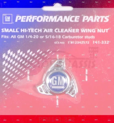 Proform Air Cleaner Center Nut- Small Hi Tech for GM Logo 141-332 - Image 1 of 2