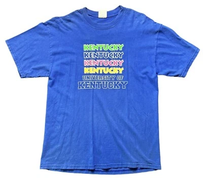 Винтажная синяя мужская футболка Kentucky University большой размер Y2K - Изображение 1 из 4