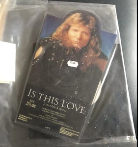WHITESNAKE IS THIS LOVE VINTAGE SHAPED PICTURE DISC LTD ED W/ STAND COVERDALE - Picture 1 of 2
