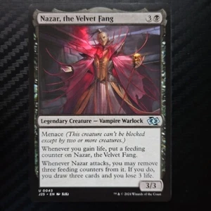 Magic The Gathering Nazar, The Velvet Fang J25 Anime Vampire Black Commander Magic The Gathering - Imagen 1 de 1