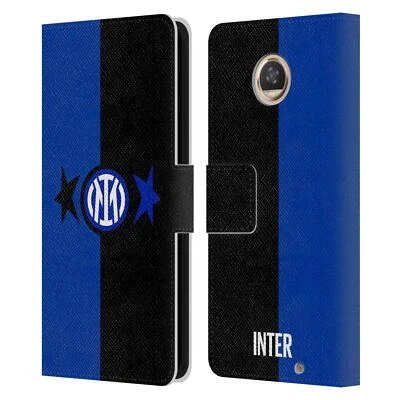 OFFICIAL INTER MILAN IM 2STARS LEATHER BOOK WALLET CASE FOR MOTOROLA PHONES - Image 1 of 4