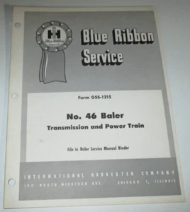 IH International 46 Ballenpresse Getriebe & Antriebsstrang Service Manual IHC ORIGINAL - Bild 1 von 4