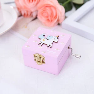 Caja de música de madera para niños unicornio manual musical - Imagen 1 de 11