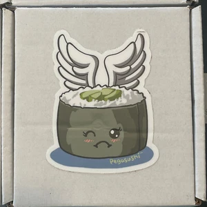 Pegasushi Avocado Chumaki Roll contour cut vinyl sticker - Picture 1 of 3