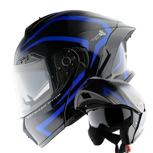 1Storm Motorcycle Bike Modular Full Face Helmet Dual Visor Sun Shield: NOLED-X90 - Picture 1 of 122