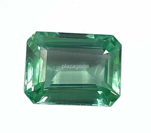 Natural Flawless Topazolite Garnet 19.20Ct Emerald Cut Certified Loose Gems 4OUE - Picture 1 of 7