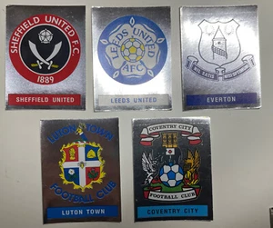 5 INSIGNIAS DE LÁMINA Fútbol Panini 91 Pegatinas SHEFF UTD LEEDS EVERTON COVENTRY LUTON - Imagen 1 de 2