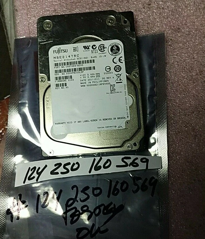 Fujitsu CA07069-B200 -146GB 15K RPM 16MB Cache 6.0Gbps SAS 2.5" FW: 0103 REV :A0 - Image 1 of 1