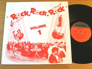 ROCK & ROLL COMPILATION LP - VARIOUS ARTISTS - CROWN 56-100 - "ROCK, ROCK, ROCK" - Picture 1 of 2