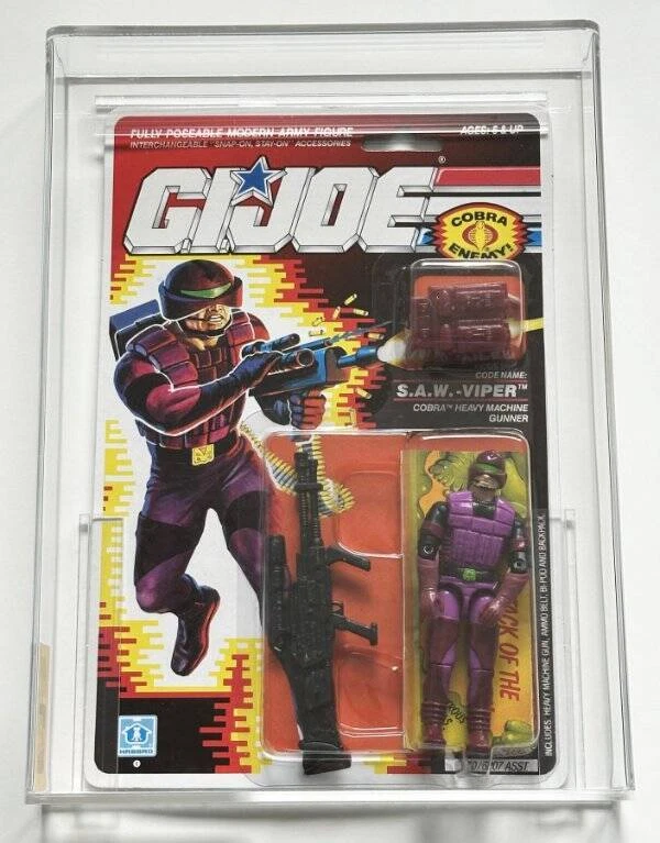Gi Joe 1990 Saw Viper V1 100 Complete W/ Uncut Card Hasbro ARAH Vintage