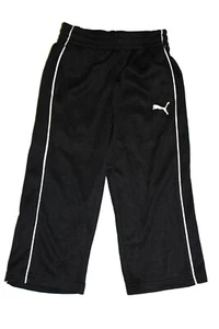 Boys PUMA Jogger Black Kids Elastic Waist Long Pants Neon Sweatpants Sz 2T NEW - Picture 1 of 2