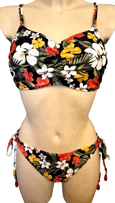 Freya Swim Tiki Bar Bikini SET Gr.80D UK 36D + tie-side Slip M Multiway tragbar - Bild 1 von 4