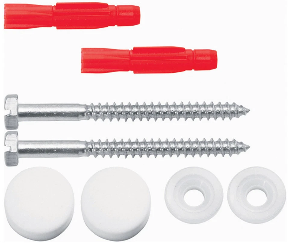 ASW WC Befestigungssatz M6 x 70 mm weiss Befestigung Befestigungsset Stand Bidet