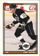 1991-92 Topps Kings Hockey Card #138 Dave Taylor
