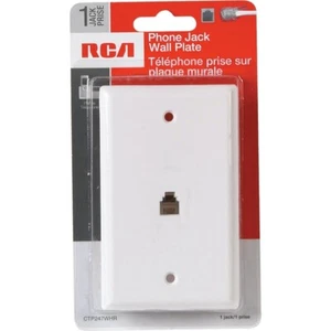 RCA White Flush Mount Telephone Jack White - Picture 1 of 1