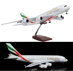 1:160 Emirates Airways A380 Plane Model / LED Light & Wheel Aircraft Model gift - Picture 1 of 28
