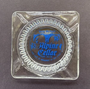 Vidrio vintage Ashtray Hotel McAlpin bodega alpina Broadway ciudad de Nueva York - Imagen 1 de 3