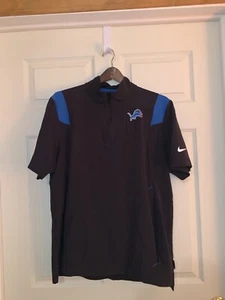 Nike Detroit Lions Team Issued 2021 Short Sleeve 1/4 Zip - Picture 1 of 1