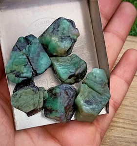 Natürlicher roher Smaragd Kristall - 5 Stück echte Smaragd Steine - Bild 1 von 2