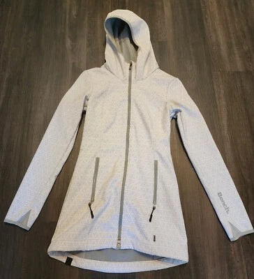 WomensCoat Jacket Size Small Bench White Hooded Zip Up - Image 1 of 4