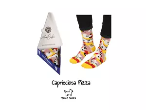 Pizza Socks ,Women Men Best Gift for Food Lovers, Fun Pizza, Sweet Novelty - Picture 1 of 4