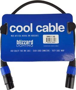 Blizzard DMX-1.5Q "Cool Cable" 1.5' 3-Pin XLR 22 Gauge DMX cable - Picture 1 of 4