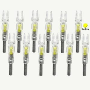 6/12Pcs Automatically LED Lighted Shooting Nocks Archery Arrow Nock Tail 6.2mm - Picture 1 of 23