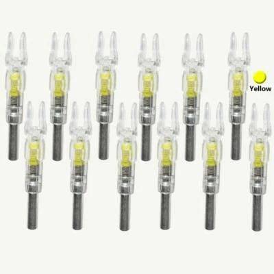 6/12Pcs Automatically LED Lighted Shooting Nocks Archery Arrow Nock Tail 6.2mm - Image 1 of 4