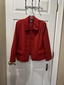 Kasper Woman’s Blazer Jacket Red Size 12 NWT - Picture 1 of 9