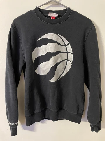 Toronto Raptors MITCHELL NESS long sleeve Crewneck sweatshirt mens Size Small Cover
