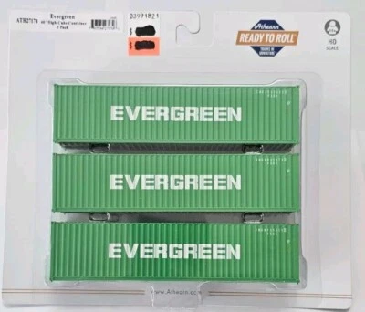 ATH27174 Athearn Evergreen 40' Containers - Image 1 of 2