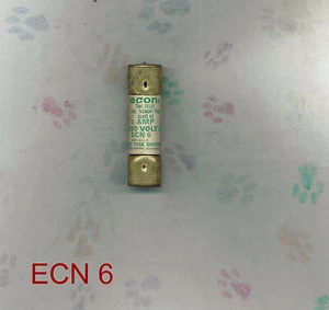 ECN6 FUSE 250 VOLT ECN 6 6 AMP DUAL ELEMENT ECONOMY - Picture 1 of 2