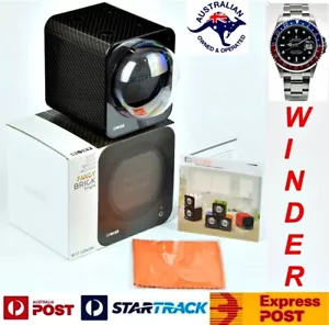 Add-On FANCY BOXY Brick CARBON FIBRE look Watch Winder (requires AC Adapter) - Picture 1 of 11
