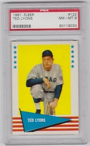 1961 Fleer Ted Lyons #122, PSA NM-MT 8 - Picture 1 of 1