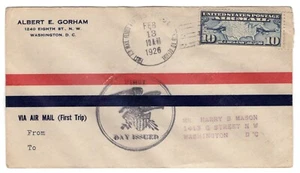 C7 Map FDC 10c Airmail 1926 FDC CAM 6W3b Ford Flight Cleveland - Detroit - Picture 1 of 2