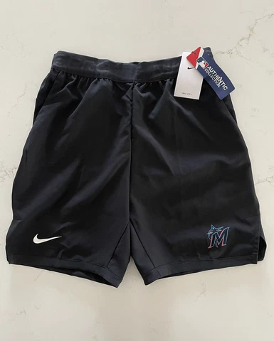 Nike Miami Marlins MLB Dri-Fit Flex Vent Baseball Shorts Men’s Size Small Cover