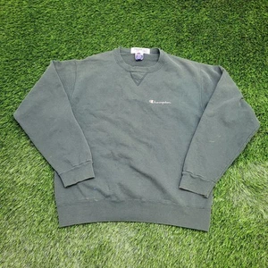 Vintage 90s Champion Sweatshirt Large 22x25 Faded Script USA - Picture 1 of 17