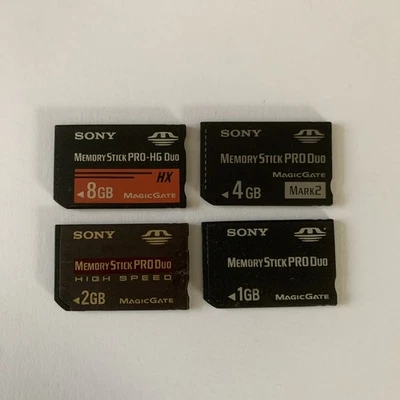 4x Sony Memory Stick Pro Duo Card for PSP Camera Mobile CyberShot 1GB to 8GB - Image 1 of 4