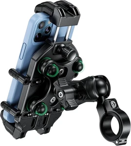 Soporte para teléfono de motocicleta con amortiguador de vibraciones y seguro de alta velocidad - Imagen 1 de 4