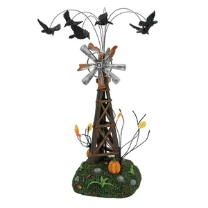 Department 56 Village Accessories Halloween Weathervane Crows Animated Figurine - Picture 1 of 5