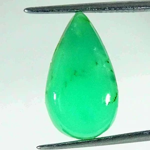 07,50 kt Natürlicher Chrysopras Birne Cabochon Lose Edelstein 11 x 18 x 5 mm - Bild 1 von 5
