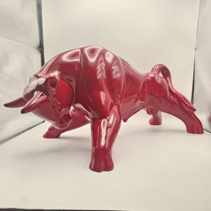 Royal Haeger Pottery Eric Olsen Red Ceramic Bull (Toro) READ - Picture 1 of 7