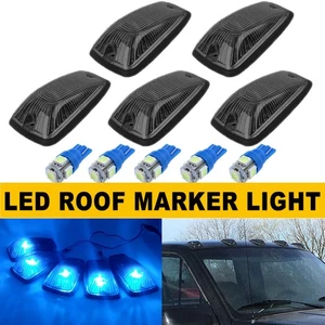 5Pcs Ice Blue LED Cab Marker Roof Lights For 1988-2002 Chevy/GMC Pickup Trucks - Picture 1 of 12